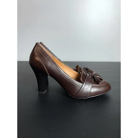 Euro Soft by Sofft Women’s Brown Leather Loafer Pumps - Picture 3 of 5